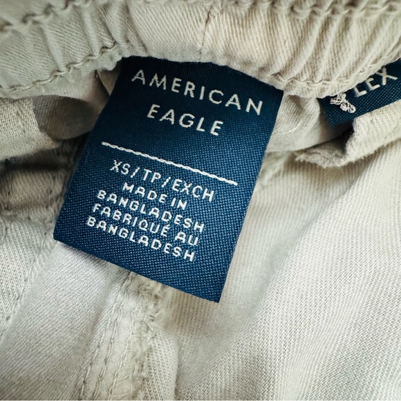 American Eagle Outfitters Cream Track Pants Relaxed Fit - Picture 5 of 7